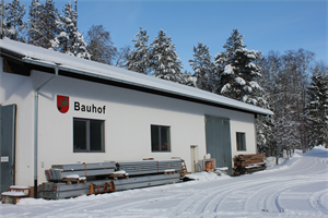 Bauhof der Gemeinde Stanzach im Winter